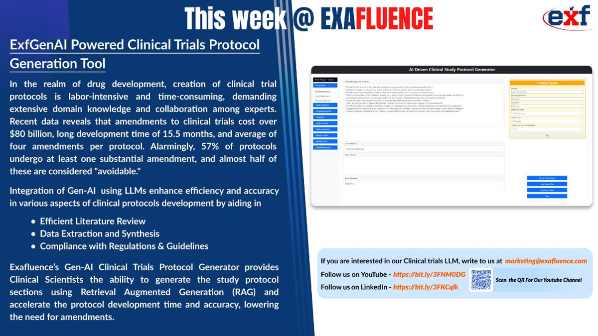 ExfGenAI Powered Clinical Trials Protocol Generation Tool