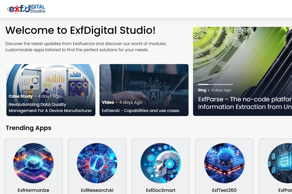 Exafluence Launches ExfDigital, Studio A GenAI Powered Hub